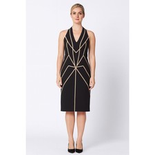 $1650 ALEXANDER MCQUEEN Halter Midi Dress IT40 / US4,