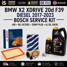 BOSCH SERVICE KIT FILTERS SUMP PLUG 6L OIL BMW X2 xDRIVE 20d DIESEL 2017-2023
