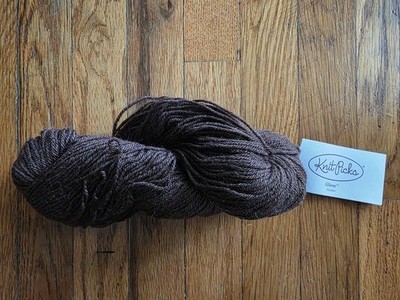 Knit Picks Gloss Timber, Lot of 1 hank, Wool/silk blend, Fingering weight #1