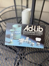 Ad-Lib Crossword Cubes Vintage Word Game COMPLETE E.S. Lowe Milton