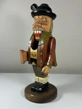 Vintage 13” Black Forest German Austrian Wood Carved Nutcracker Tyrolean Hat