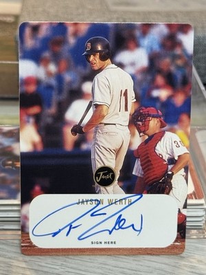 2000 Just Autographs Die Cut #DC53 Jayson Werth BAYSOX JG #129/200 Auto
