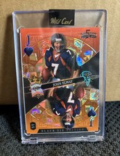 John Elway 1/1 Wild Card Black Tie Edition Cracked Ice Mirror Denver Broncos
