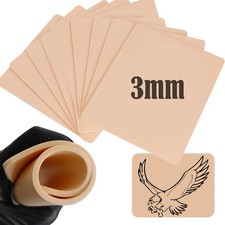 10Pcs Tattoo Skin 3MM, Fake Skin Double Sides Tattoo Practice Skins