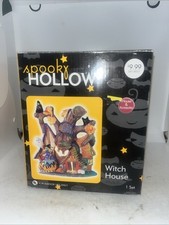 RARE VINTAGE PORCELAIN HALLOWEEN VILLAGE HOUSE - WITCH HOUSE - SPOOKY HOLLOW