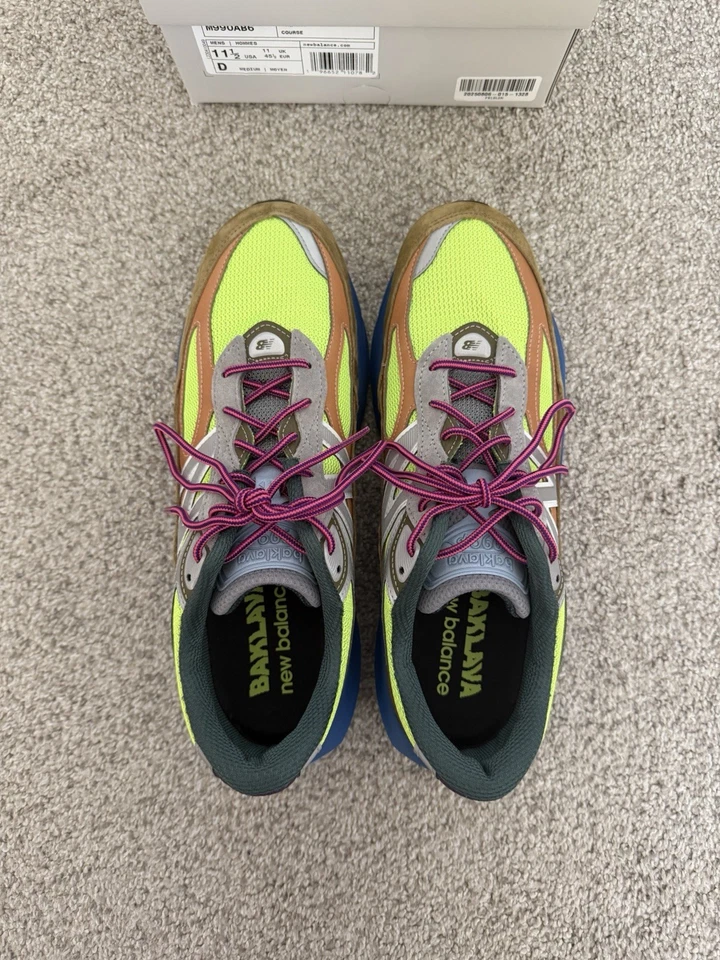 Size 11.5 - New Balance Action Bronson x 990v6 Made in USA Baklava RARE - Image 2 of 4