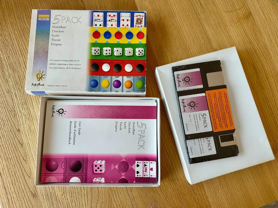 Psion Series 5 pack games - Home Run, Checkers, Yacht, Theole & Enigma - Image 1 of 1