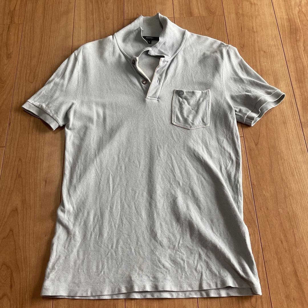 Gucci Light Grey Cotton Polo Shirt S Casual or Formal Wear Pre-Owned-image