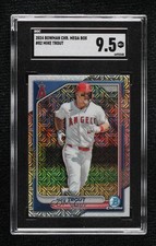 2024 Bowman Chrome Mega Box Mojo Refractor Mike Trout #82 SGC 9.5 Mint+ 17sq