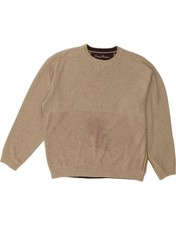 TOMMY BAHAMA Mens Crew Neck Jumper Sweater XL Beige DS34