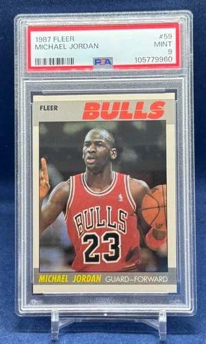 1987-88 Fleer Michael Jordan #59 Basketball Card PSA 9 MINT