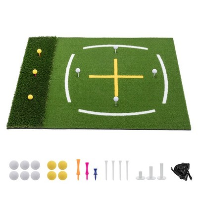 5'x4' Golf Hitting Mat with Cross Stance Guide, Golf  Mat with 7 Tee Position