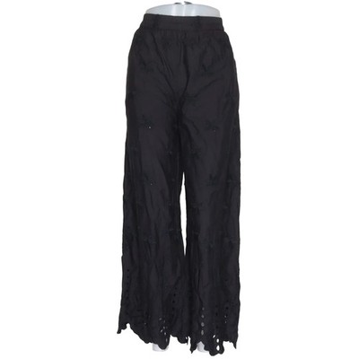 Magasin Du Nord, Palazzohose, Größe: M, Schwarz, Baumwolle/Viskose, Blumen #ekI
