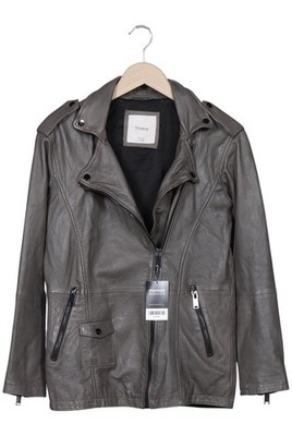 Pull & Bear Jacke Damen Anorak Jacket Kurzmantel Gr. S Leder Grau #kouw3o4