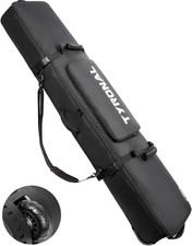 Wheeled Heavy-Duty Snowboard Bag, Padded for Snowboard and Boots, 600D Polyester