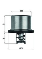 Mahle THD 1 86 Thermostat, KüHlmittel FüR Iveco,Renault Trucks,Tvr,Volvo