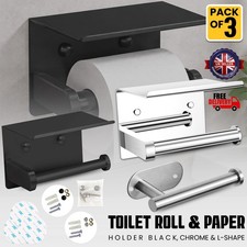 Toilet Roll Holder Wall Mounted Self Adhesive Bathroom Paper Holder