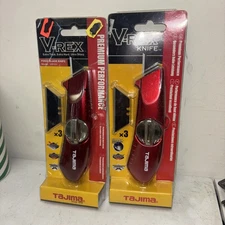 Utility Knife - VR-Series Box Cutter w Fixed Blade 3 V-REX Blades VR-101R 2 Lot