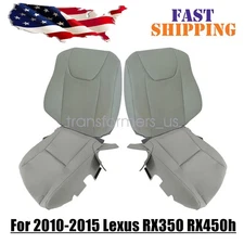 Front Bottom & Top Replacement Seat Cover For 2010-15 Lexus RX350 RX450h F Gray