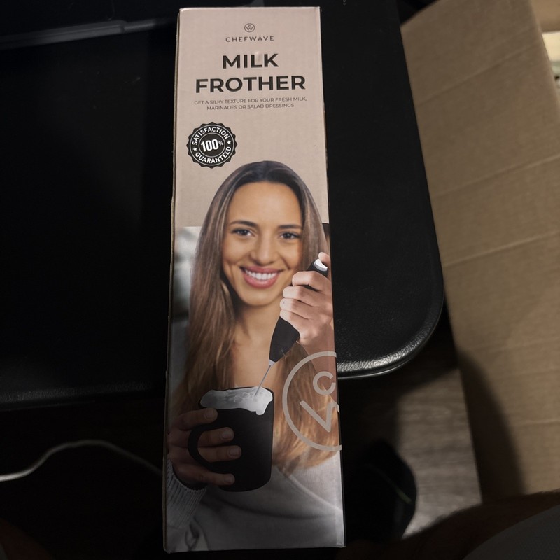 CHEFWAVE HANDHELD MILK FROTHER WITH STAND CW-MFS - BLACK