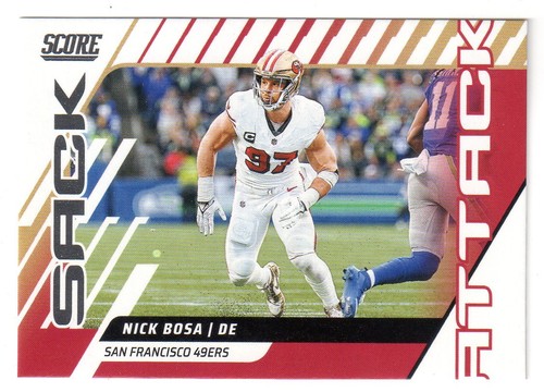 Nick Bosa #12 2025 Panini Score Sack Attack card