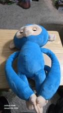 WowWee Fingerlings Monkey 2018 Talking Blue Plush Makes Noise Eyes Close Works 