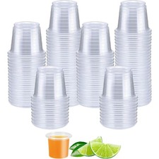 Schnapsgläser Plastik Becher 2cl 100 Stück Party Trinkbecher wiederverwendbar
