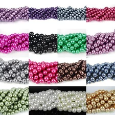 200pcs Top Quality Czech Glass Pearl Round Loose Beads 3mm 4mm 6mm 8mm 10mm 12mm