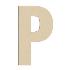 17 Inch Large Wooden Letter P 1/4 in Thick Big Wood Letter for Wall Decor Crafts