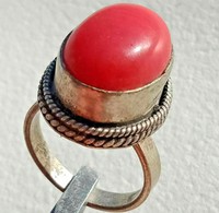 EXTREMELY RARE SILVER RING MEDIEVAL WITH INSERT STONE 