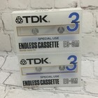 TDK EC-3M 3 Minute special use endless cassette Tape Lot Of 2 Loop Avant Garde