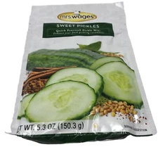 Mrs. Wages Quick Process 5.3oz Sweet Canning Pickling Mix Pickles Vegetables Jar