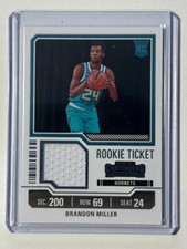 2023-24 Panini Contenders - Rookie Ticket Swatches #RTS-MIL BRANDON MILLER