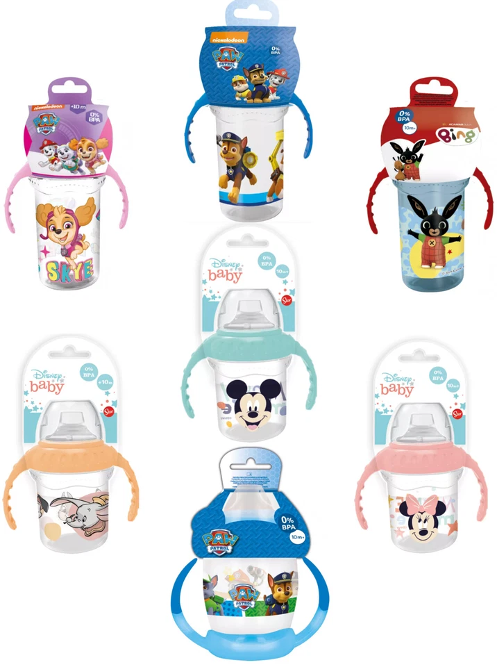 Disney Baby Trinklernbecher Trinkflasche Becher Flasche Paw Patrol Minnie Mickey