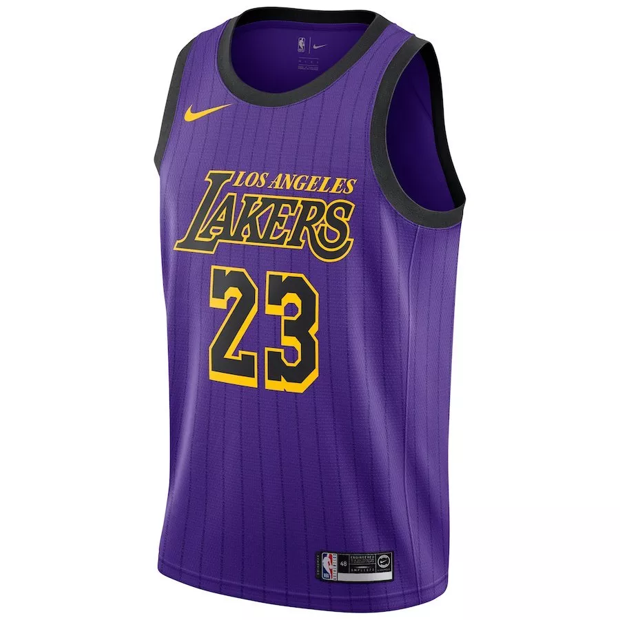 LeBron James Los Angeles Lakers Nike City Edition Swingman Jersey  Men's NBA New