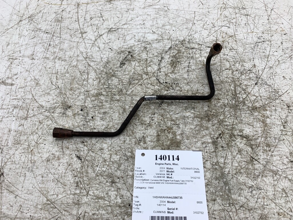 Cummins ISM Engine Fuel Supply Tube 3102752 | eBay