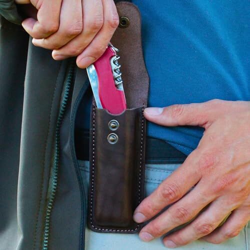 Leather Knife Sheath For Folding Knife Holster For Pocket Knife With