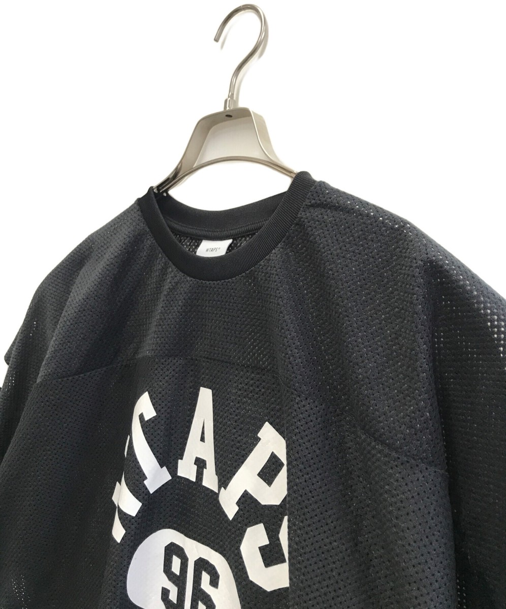 WTAPS Numbered mesh jersey T-shirt Size: X04 Black x white WTAPS Numbered mesh jersey T-shirt Size: X04 Black x white