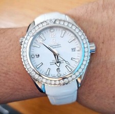OMEGA Diamond Planet Ocean White Mens Watch -...