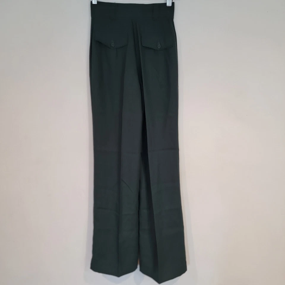 PANTALONES PLISADOS VINTAGE HAPPY LEGS verdes cintura alta para mujer talla 5 hechos en EE. UU. Foto 4 de 4