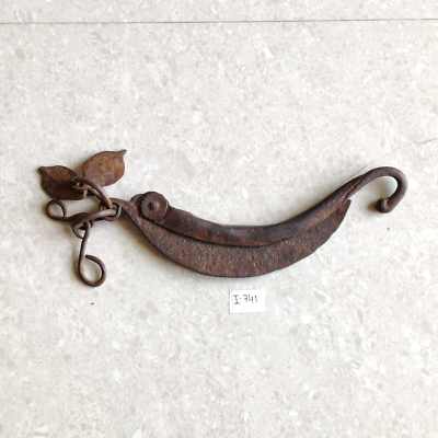 18c Antique Fire Striker With Knife Folding Unique Iron Hand