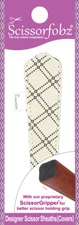 SCISSORFOBZ Designer Scissors Sheath Cover Single Small Ivory & Brown Diamonds