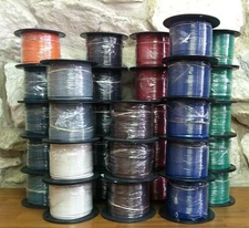 500 FT TFFN/TEWN WIRE. 16 AWG STRANDED 600 VOLT. MADE IN USA.  8 COLOR OPTIONS!