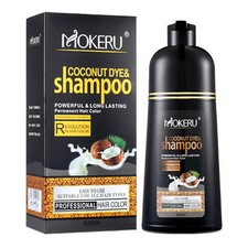 Kokosnuss-Schwarz-Haarfärbe-Shampoo, 500 ml,...