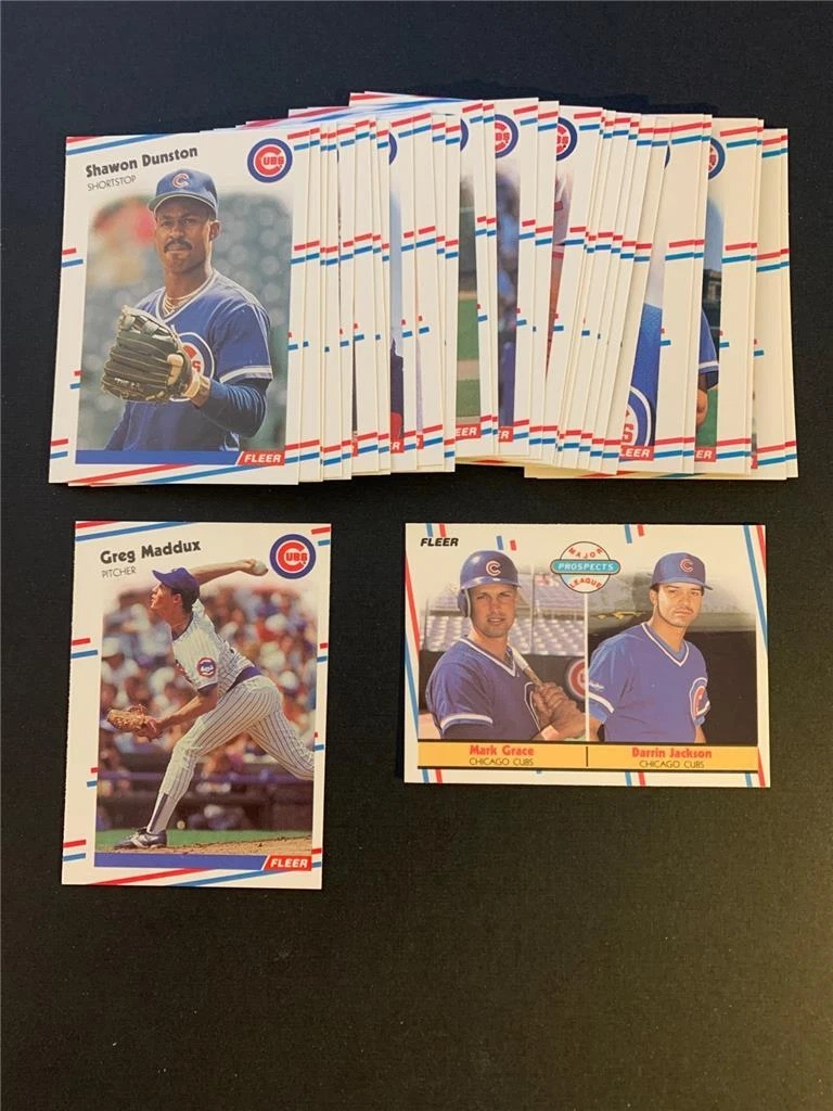 1988 Fleer Glossy Chicago Cubs Team Set 31 Cards With Update Mark Grace RC