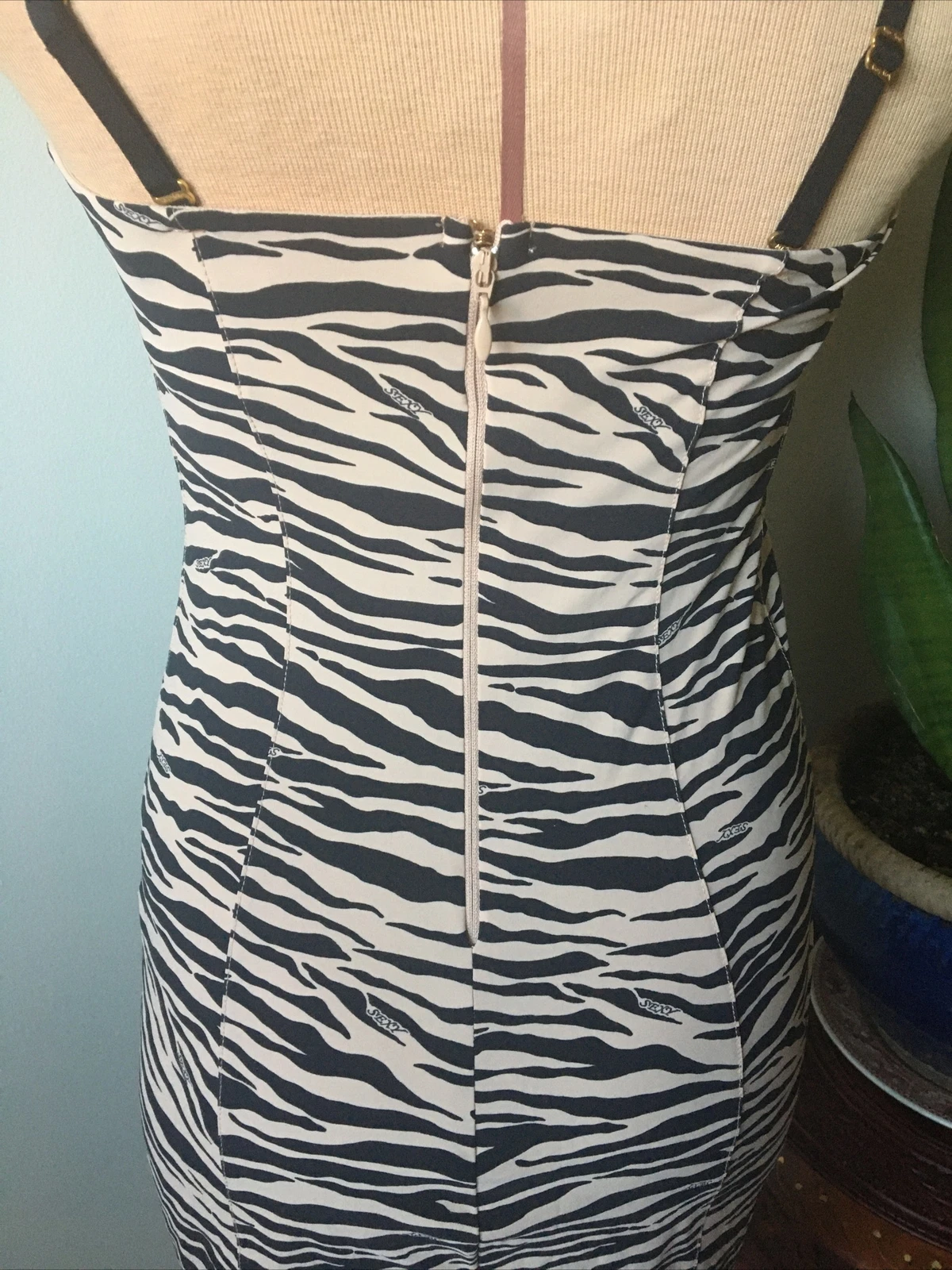 UNDERCOVER Victoria's Secret Mini Abito Bodycon Stampa Animali Zebra Tigre Molto Sexy S