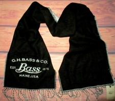 MENS G.H. BASS ICONIC LOGO BLACK SCARF