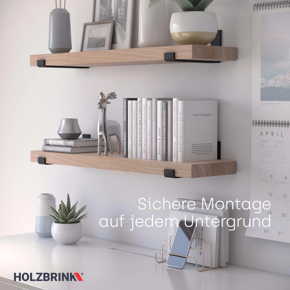 Holzbrink Staffa per Scaffale Staffa per Mensola Industriestahl - Immagine 3 di 4