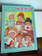 Vintage Around the World Kids Activity Box Game 1965