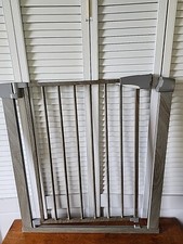 Babelio Baby Gate NIB With Extenders Gray Pressure Mounted